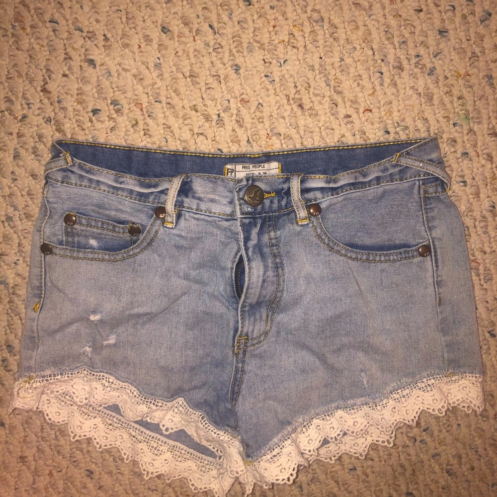 Free People Lace Trim shorts